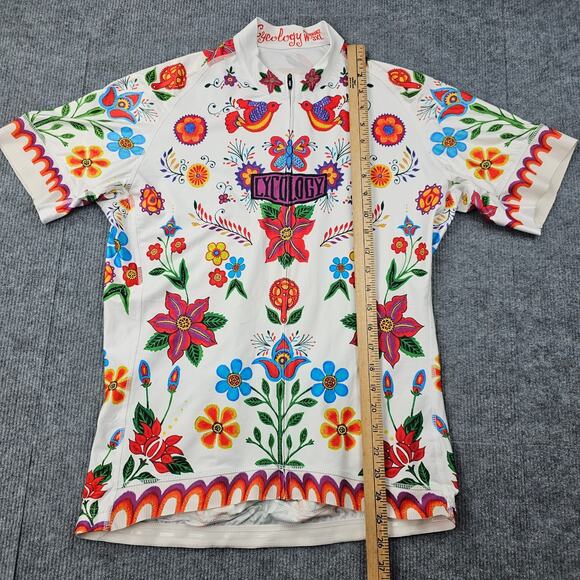 Cycology Cycling Jersey Womens 3XL Frida Floral Bird Performance Bike Shirt - Picture 4 of 8